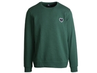 Heart Womens Crew Neck Hunter Green