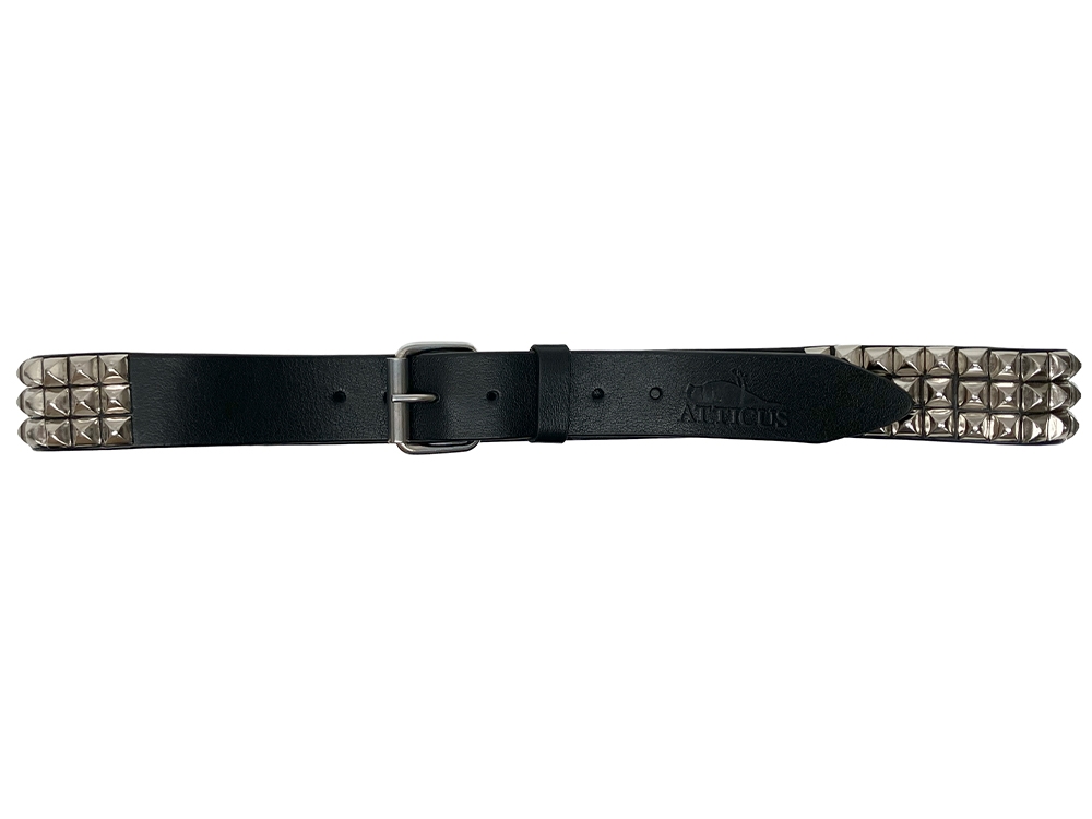 Tyler Studded Leather Belt Black