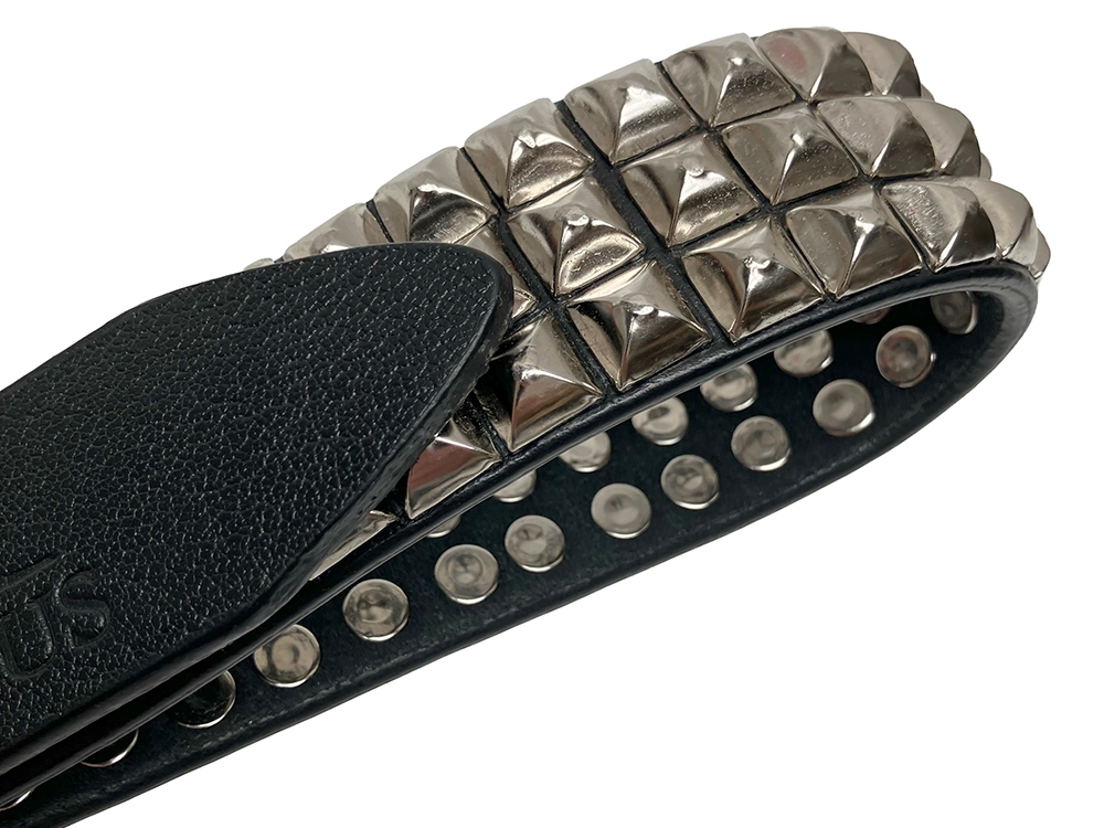 Tyler Studded Leather Belt Black