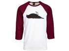ATCS Bird Baseball T-Shirt White / Maroon