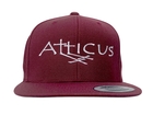Double Cross Snapback Hat Burgundy