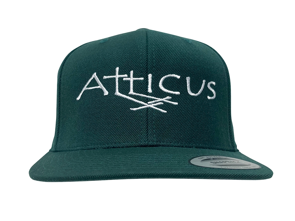 Double Cross Snapback Hat Forest Green